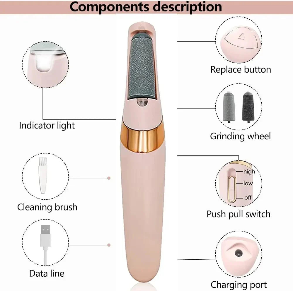 ✨ Ponceuse Électrique Rechargeable pour Pieds - Pédicure Maison